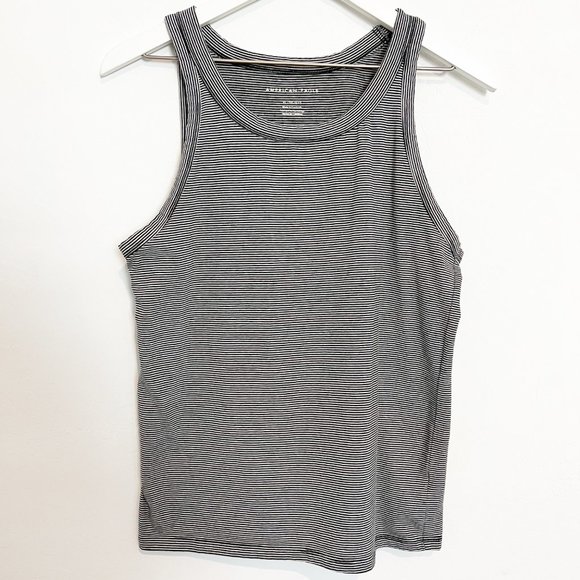 American Eagle Outfitters Tops - AMERICAN EAGLE striped scoop neck casual sleeveless tank top blue white size XL